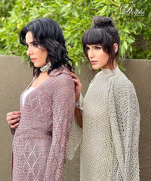 Mix weave Wrap Dress