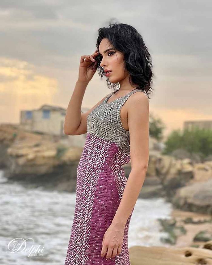 Mix weave Cocktail dress