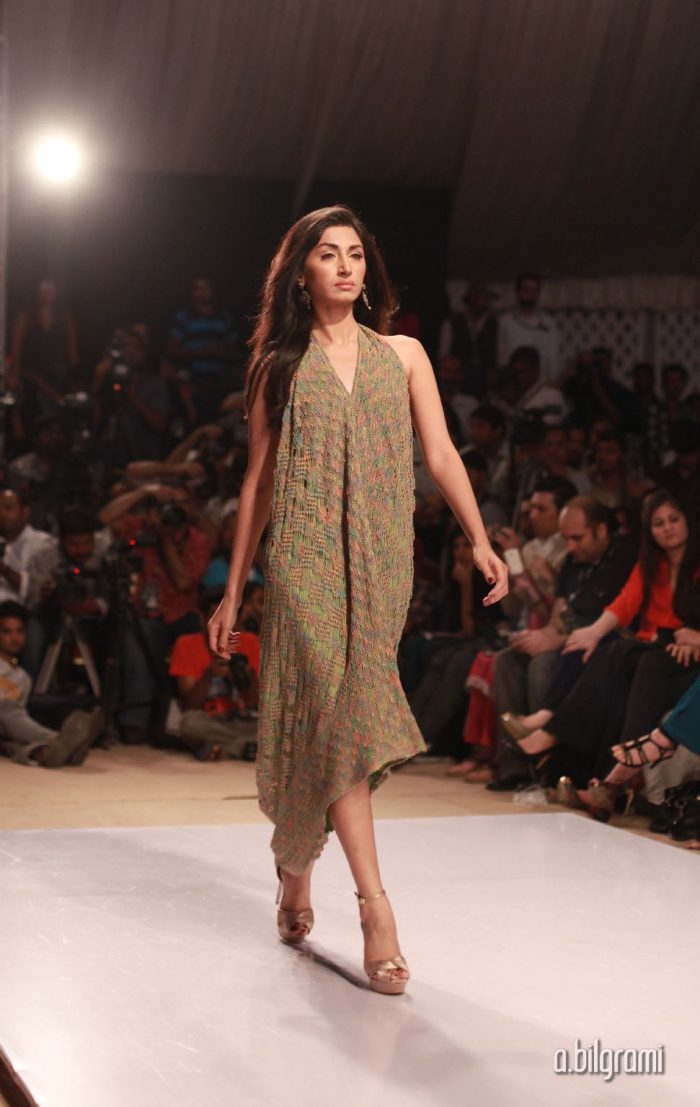 Assymetrical Mix weave Dress