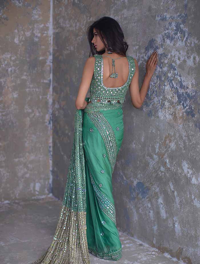 Mix weave Saree set