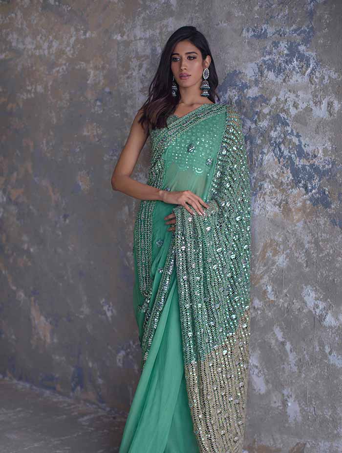 Mix weave Saree set
