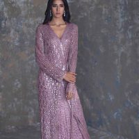 Embelisshed Wrap Dress