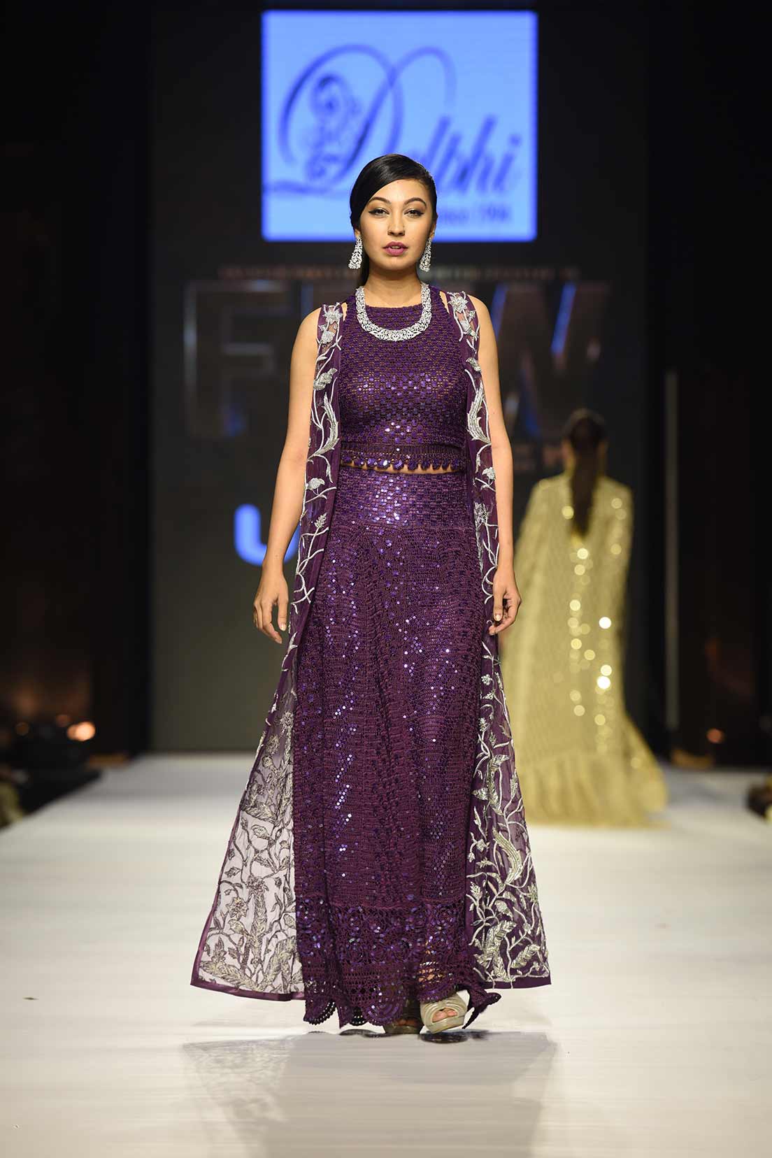 Worked Net jacket with crochet Lehnga choli(Click on image for price on request)