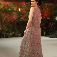 Delphi Fusion silk and crochet jacket with zardozi work