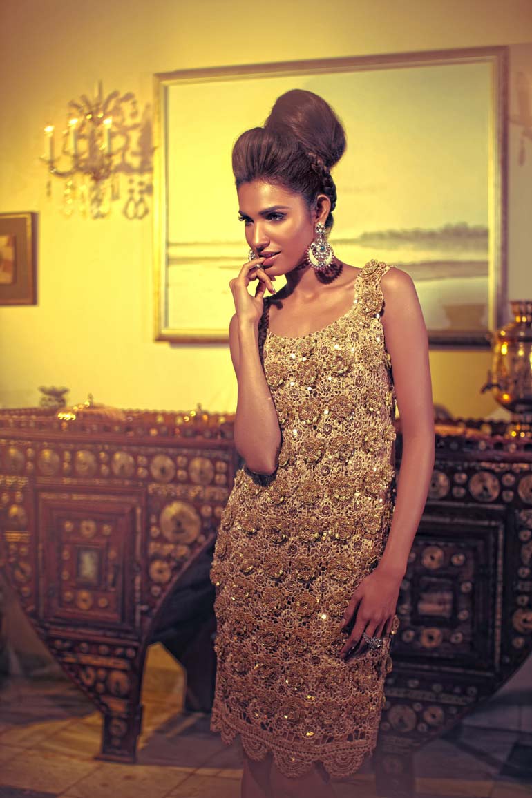 Floral couture dress