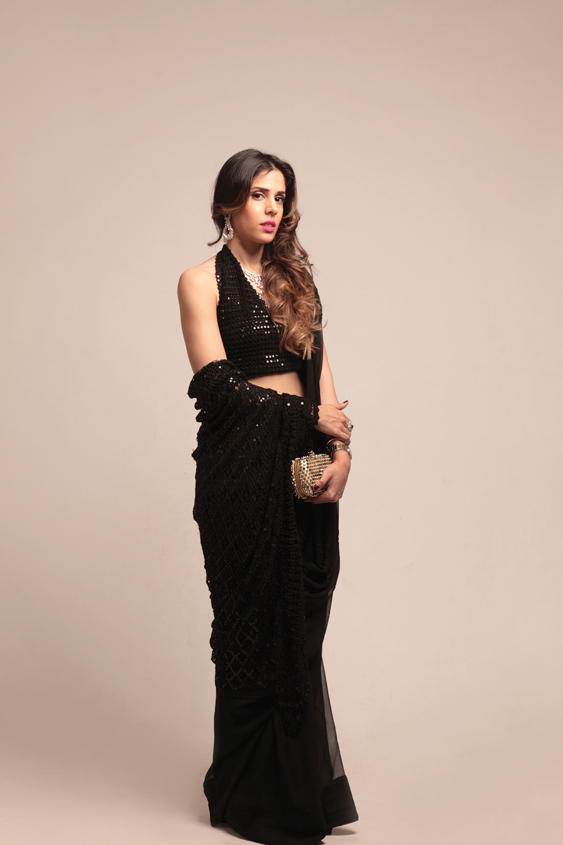 Classic Black Saree