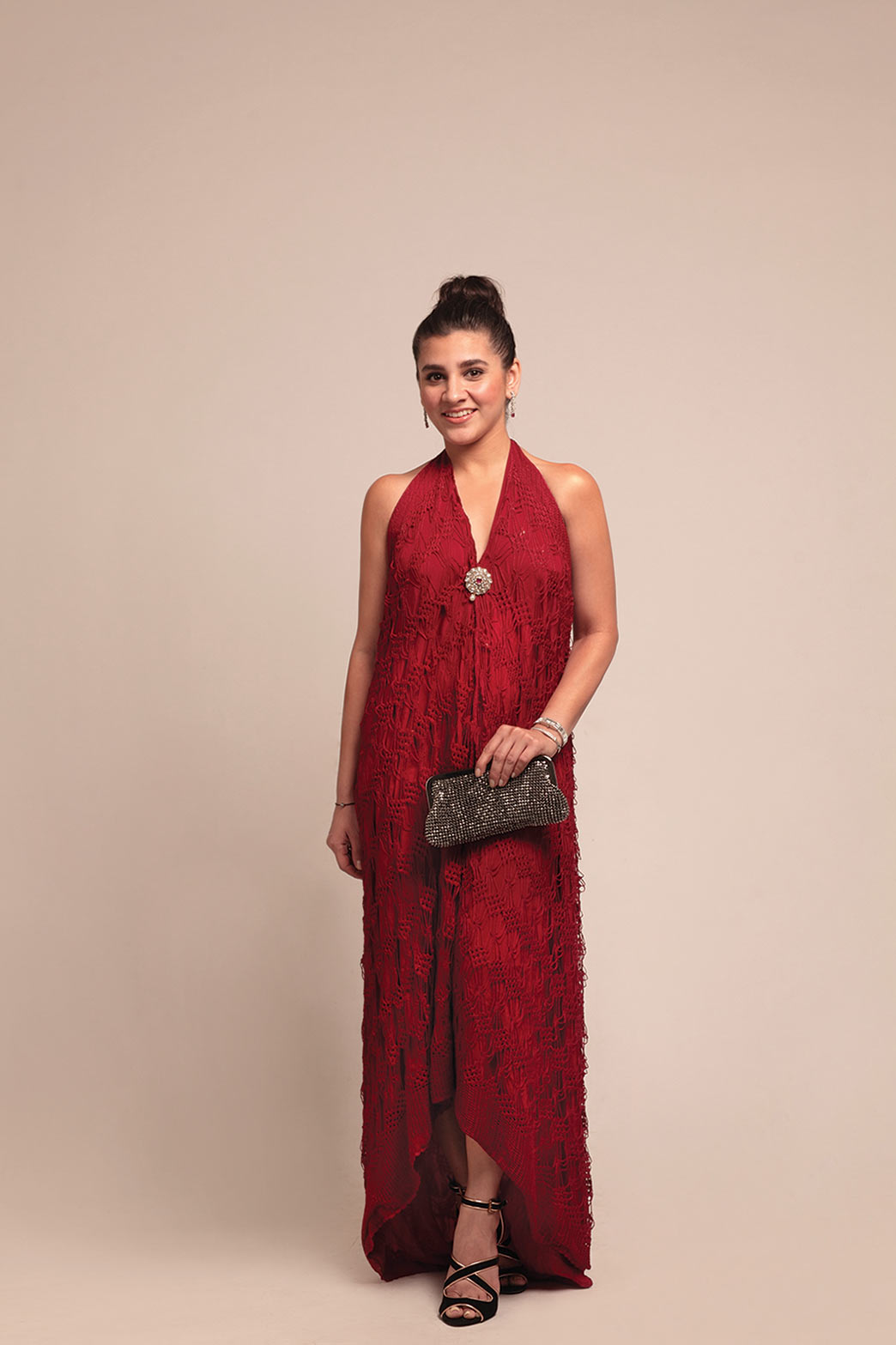 Assymetrical halter dress