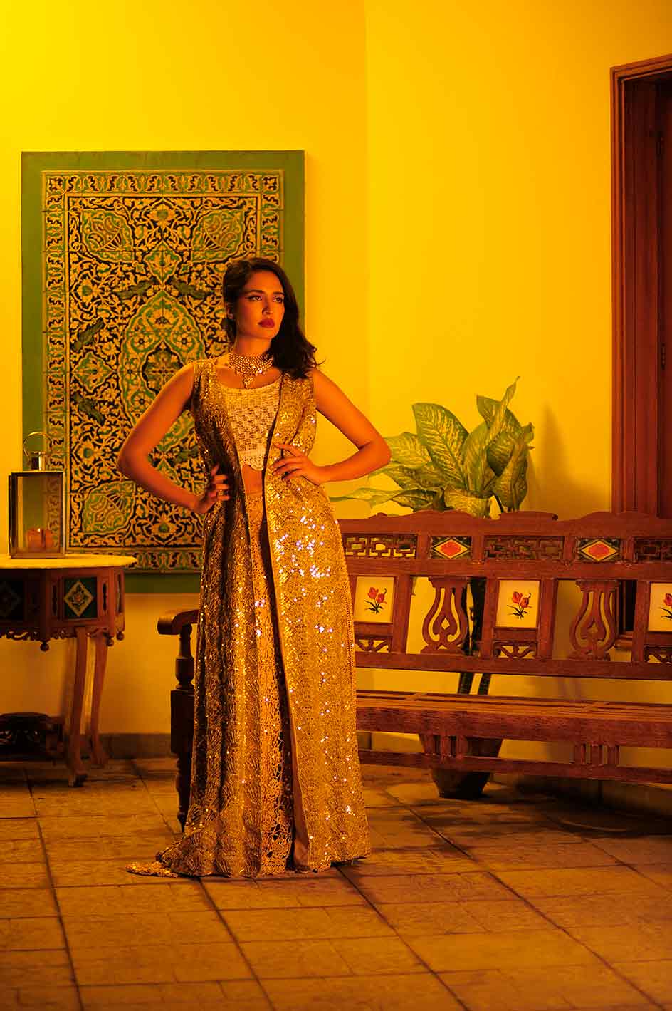 Crochet Jacket and Lehnga set(Click on image for price on request)