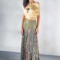 Mix weave Lehnga set - 2 piece