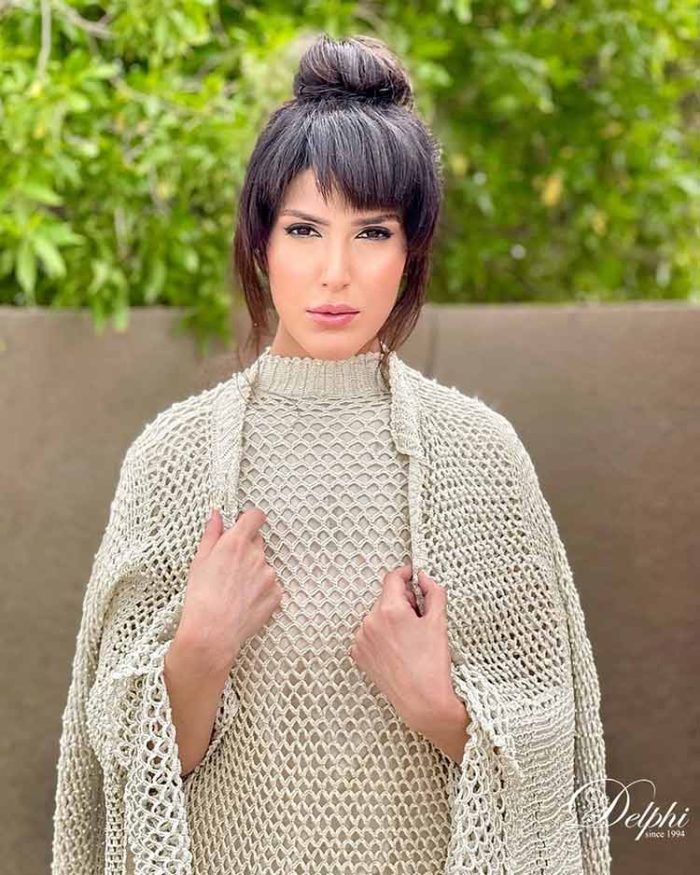 Knee Length Jacket with net weave
